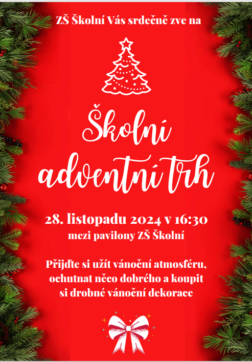 Pozvánka na  školní adventní trh